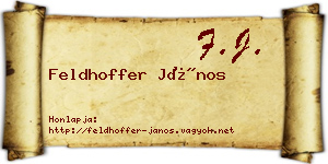 Feldhoffer János névjegykártya