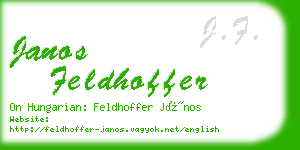 janos feldhoffer business card